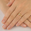 Anel Chuveiro Coração Zircônia Em Ouro 18k - 750