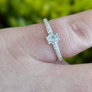 Anel Solitário Amor Em Prata 925 Zircônia Com 5mm