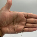 Corrente Colar Piastrine Em Ouro 18k 45cm 2mm